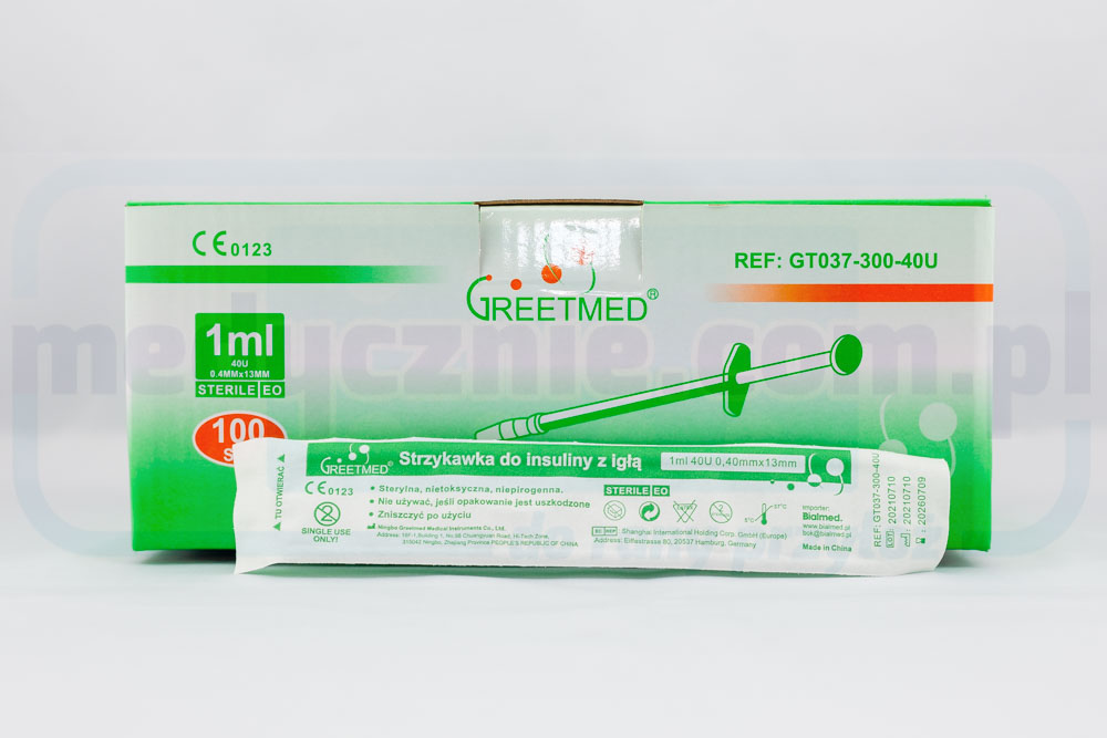 Seringi sterile h.u. 100pcs 1ml 0.40* 13 Seringi de insulină U40 cu ac